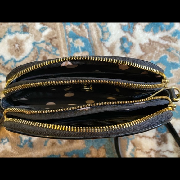 Anne Klein pink and black floral shoulder bag - Picture 4 of 5